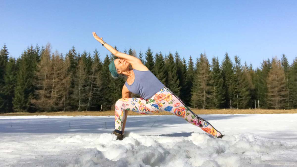 Joanna Jedynak, joga zimą, wyjazd do Antoniowa