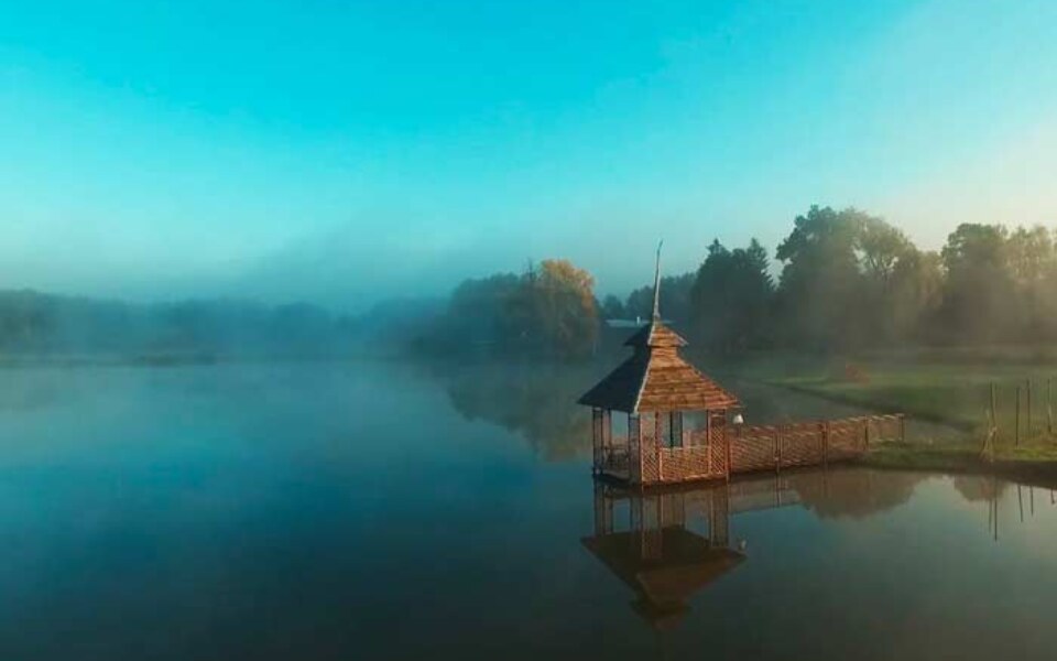 Stawy w Ojrzanowie,mgła