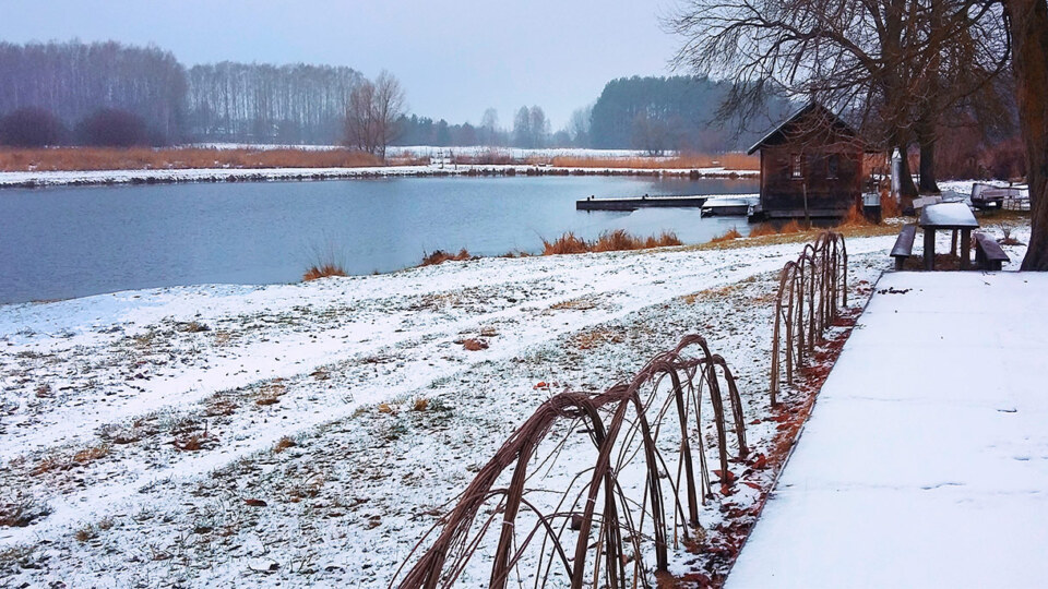Zagroda Ojrzanów zimą
