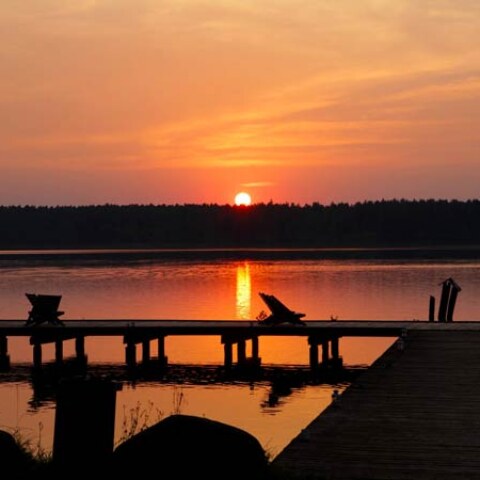 Pomost w Jabłoń Lake Resort
